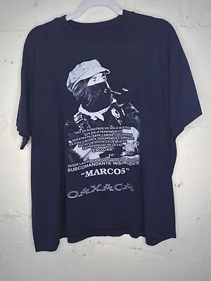 Vintage 90s EZLN Zapatista SubComandante Marcos T-shit Mexican Anti-Fascista XL • $94.98