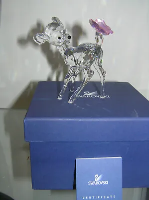 £175 • Buy Beautiful Walt Disney Swarovski Crystal Bambi With Pink Butterfly Boxed 943951