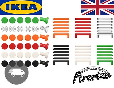 £6.99 • Buy IKEA SATTA- Knobs & Handles - Pack Of 6 Fun Colours - Wardrobe Cupboard Drawer  