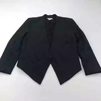 Helmut Lang 8 Asymmetrical Wool Blend One Button Career Blazer Black SW-JK0224 • $46.49