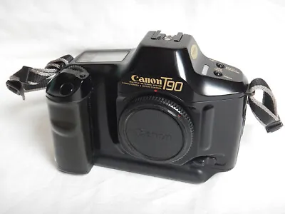 Canon T90 SRL Film Camera + Command Back 90 In Excellent Condition +BELT Strap • £255.43