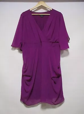 City Chic Plus Size Xs / 14 (regular Size 18) Long Purple Top (or Short Dress) • $14.99