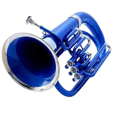 Euphonium 3 Valve Bb Brass Blue Lacquered/Nickel Plated BY Zaima With Hard Case. • $310