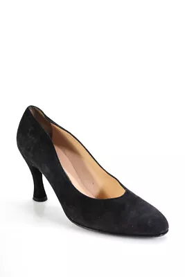 Maud Frizon Womens Suede Round Toe High Heel Pumps Black Size 5 • $2.99