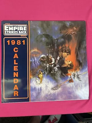 Vintage STAR WARS THE EMPIRE STRIKES BACK 1981 Wall Calendar Lucasfilm POSTER! • $5.95