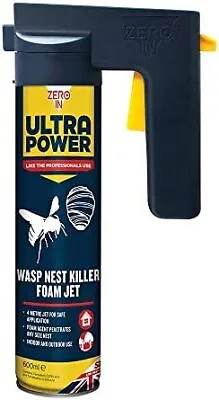 Zero In 600 Ml Ultra Power Wasp Nest Killer Foam Jet (Control Nests In The Home • £16.38