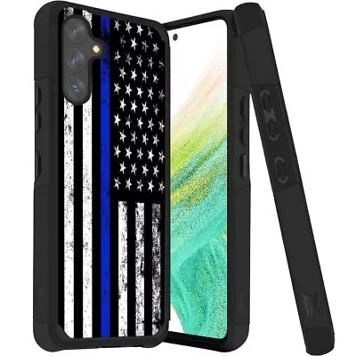 Thin Blue Line Flag Impact Shockproof Dual-Layer Case For Samsung Galaxy A54 5G • $14.95