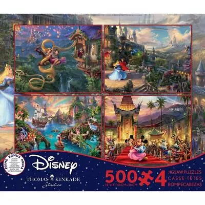 Ceaco 3674 Disney Thomas Kinkade 4 In 1 S8 500pc Jigsaw Puzzle • $35.99