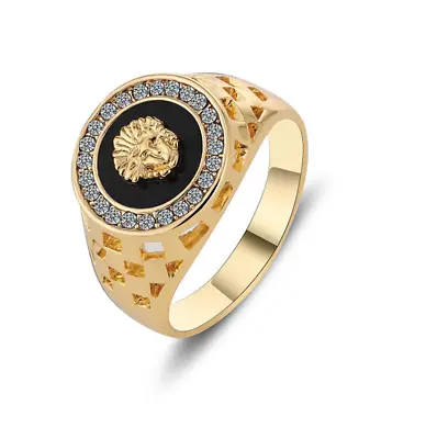 Medusa Gold Ring For Men Female With Zirconia Fashion Rings Jewelry Greek Signet • $14.99