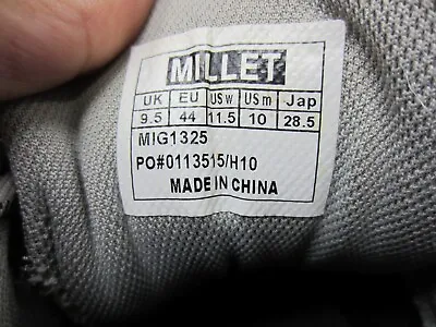 Millet Approach Sandstone Hiking Climbing Adventure Shoes US Size 10 EU 44 Grey • $39.97