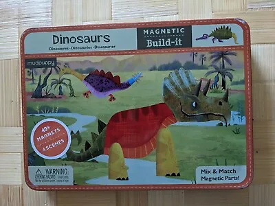 NEW Mudpuppy Magnetic Build It Dinosaurs 40+Magnets Mix & Match Parts! 4 Scenes • $19.99