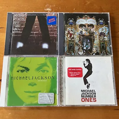 MICHAEL JACKSON 4 CD Lot “Off The Wall Dangerous Invincible Number Ones” • $16.99