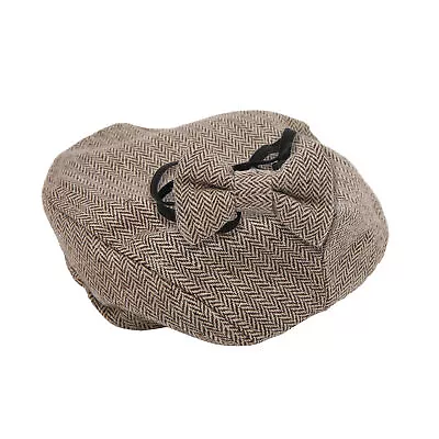 Flat Cap Gentleman Hat Bowtie Photography Prop Infant Newborn Baby Photography • £5.48