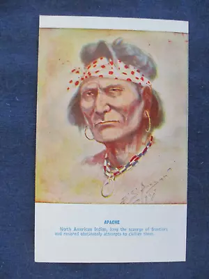 1950s Apache Indian Art Postcard Montana Artist E S Paxson • $3.99