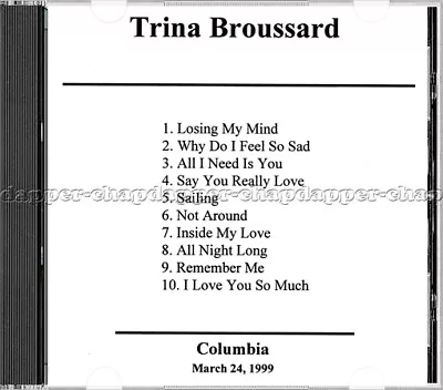 Trina Broussard -  Inside My Love  - Super Rare US 𝟭𝟬 𝗧𝗿𝗮𝗰𝗸 CDR Acetate • £39.99