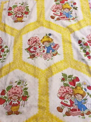 Vintage 1980's Strawberry Shortcake Child's Twin Standard Bed Pillowcase Only • $25