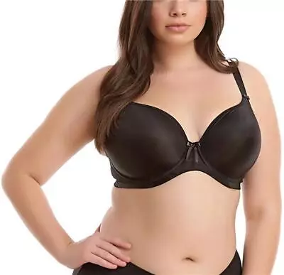 NEW Elomi 8722 Bijou Convertible T-Shirt Bra (US)40H (UK)40FF Black • $28.50