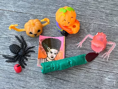 Lot Of 6 Vintage 1990's Halloween Pencil Toppers Sticker & Finger Party Favors • $23.90