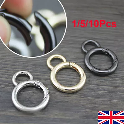 1/5/10* Spring Gate Double D O Ring Bag Belt Strap Web Buckle Clip Trigger Clasp • £5.33