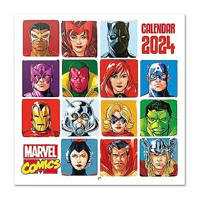 Grupo Erik Marvel Comics Wall Calendar 2024 12  X 12  | 12 Month Planner | Sq... • £10.37