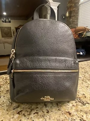 COACH CHARLIE Backpack / Handbag Black Leather Small 38263 • $20.50