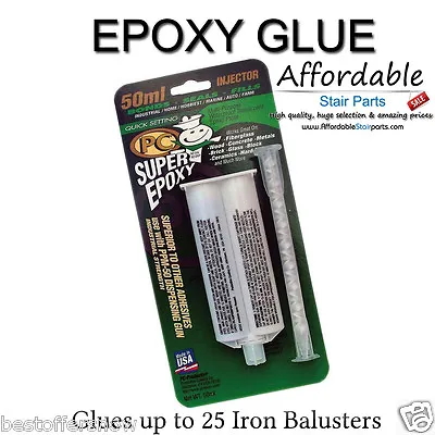 Stair Iron Balusters Epoxy Glue - PC Epoxy EPC-410 - Clear Epoxy Glue • $16