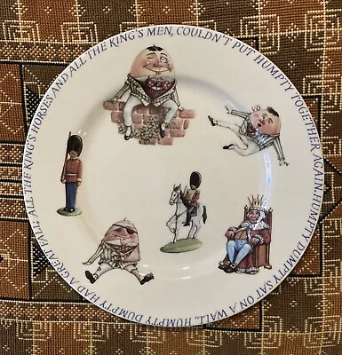 VTG Humpty Dumpty Childs Plate 7 3/4” Queens China • $7.50