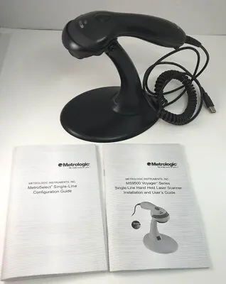 Honeywell Metrologic MS9500 Voyager USB Barcode Scanner W/ Stand & Manuals • $40
