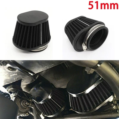 $29.99 • Buy 51mm Black Air Intake Filter Cleaner Pod For Yamaha V Star 1100 XVS1100 Custom
