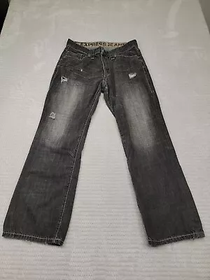 Express Jeans Mens 33 X 30 Classic Fit Distressed Low Rise Bootcut Kingston Fit • $17.99