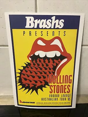 ROLLING STONES 1995 Australian Tour Flyer A4 High Quality Reproduction • $18