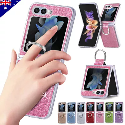For Samsung Galaxy Z Flip 5 4 3 5G Luxury Shockproof Case Bling Shiny Ring Cover • $7.19