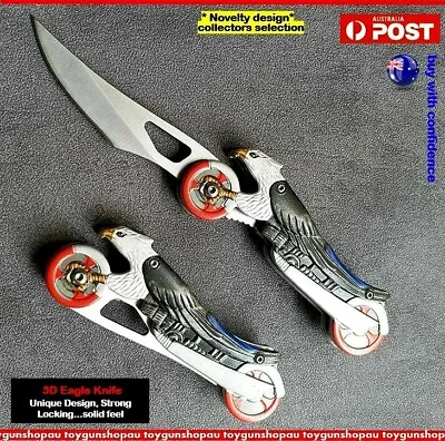 Bikers Knife 3D Eagle Motorbike Knife Folding Knife Pocket Knife Collector Gift • $23.75