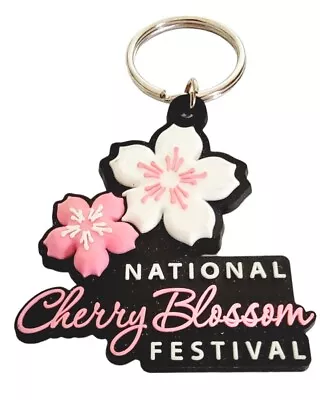 National Cherry Blossom Festival Keychain Washington DC Spring Souvenir Keyring  • $14