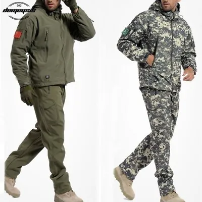 Tactical Jacket Softshell Waterproof Windproof Jackets Army Camouflage Outdoor • $47.28