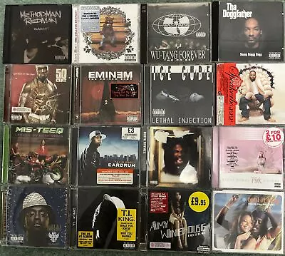 15 Hip Hop Rap R&bCD Bundle Ice Cube Kanye West Eminem 50Cent Wu Tang Snoop Dogg • £10