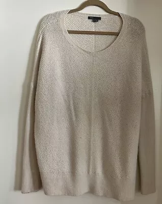 Vince Womens Wool Cashmere Blend Sweater Large Round Neck Tunic • $11