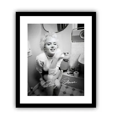 Marilyn Monroe On The Toilet Bathroom Print  • $55