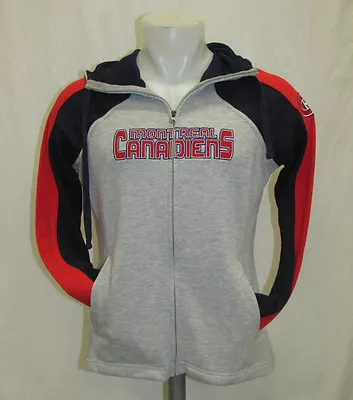 Montreal Canadiens Women  Full Zip Hooded Sweatshirt Gray NHL • $24.99