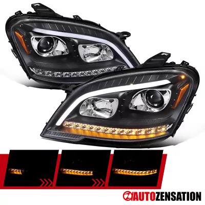 Sequential LED Fit 2009-2011 Benz W164 ML-Class Black Projector Headlights Lamps • $379.99