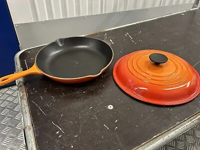 Le Creuset 26cm Volcanic Orange Frying Pan + Lid • £60