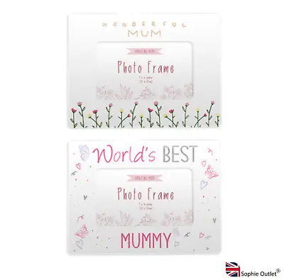 Mothers Day Foiled Photo Frame Worlds Best Mum Nan Birthday Novelty Gift Present • £4.13