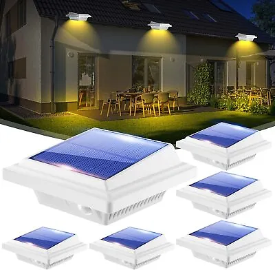 6 Pack Solar Gutter Lamp Light Sensor 40LEDs Waterproof Garden Fence Light Yard • $44.98