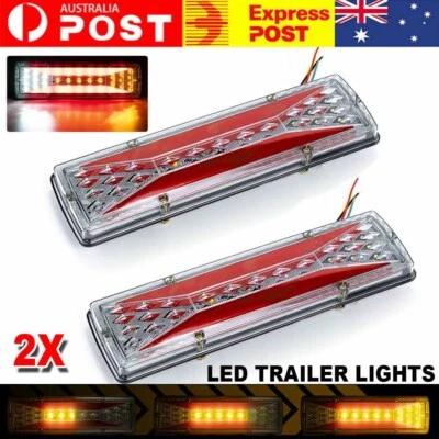 $13.95 • Buy 2x LED TRAILER LIGHTS TAIL LAMP STOP DYNAMIC INDICATOR 4WD CAMPER UTE 12V AU·