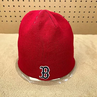 Boston Red Sox Beanie Unisex One Size Red Black Knit Reversible MLB Baseball • $12.95
