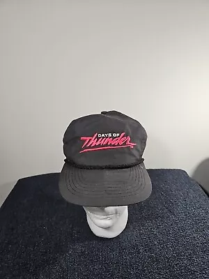 Vtg Days Of Thunder Snapback Trucker Hat Cap Movie Promo Paramount Black Pink • $31.49