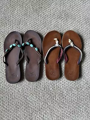 Vintage Hollister 7/8 Women's Summer Beach Flip Flops By Abercrombie • £25.78