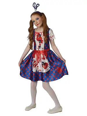 Girls Rag Doll Halloween Spooky Horror Fancy Dress Tween Kids Costume • £17.37