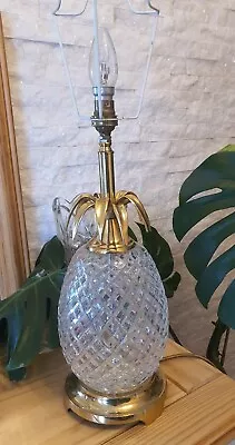 Waterford Crystal  25  Hospitality Pineapple Crystal Table Lamp acid Etched... • $183.13