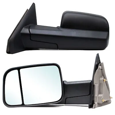 Pair Side Towing Mirrors For 02-08 Dodge Ram 1500 03-09 2500-3500 Manual Flip Up • $93.81